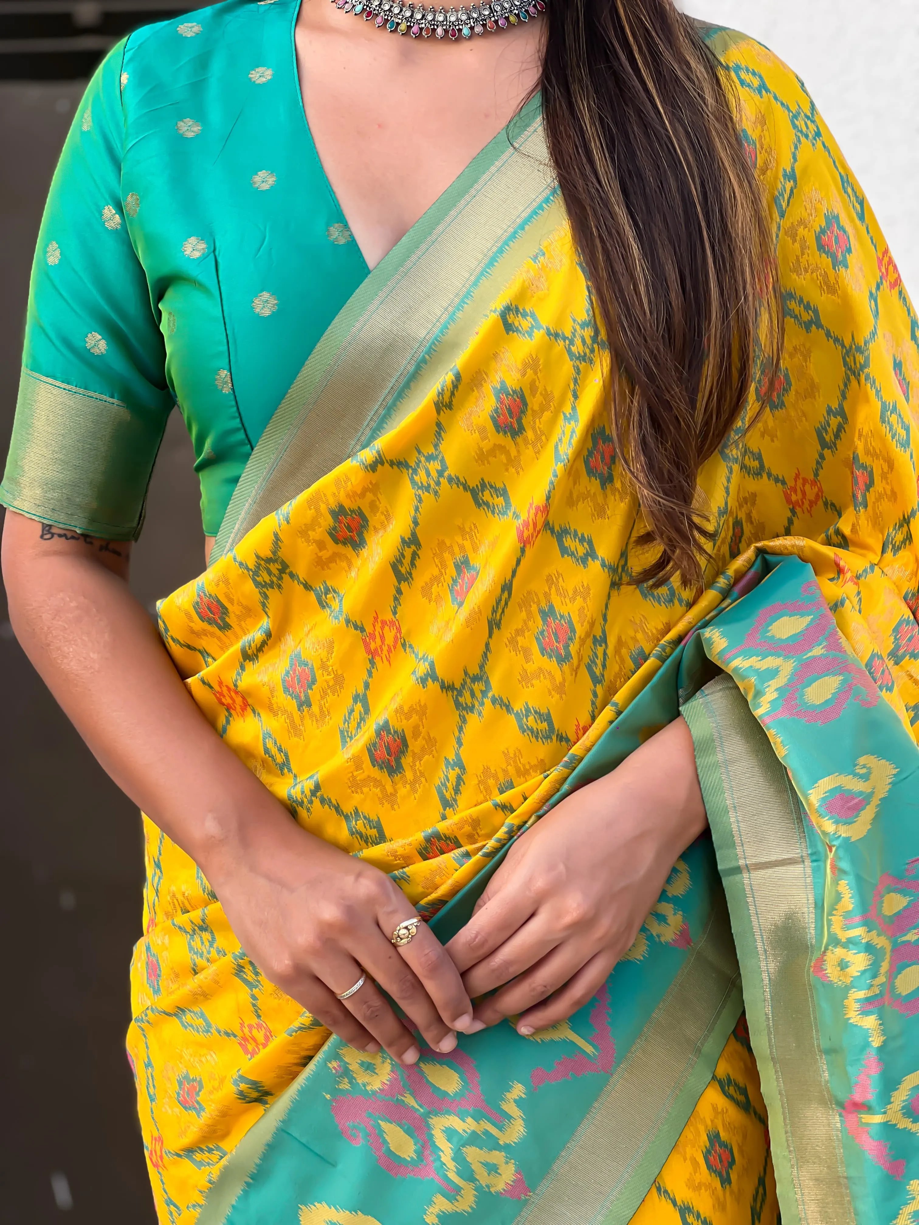 Satarangi Ikkat Premium Saree in Surat