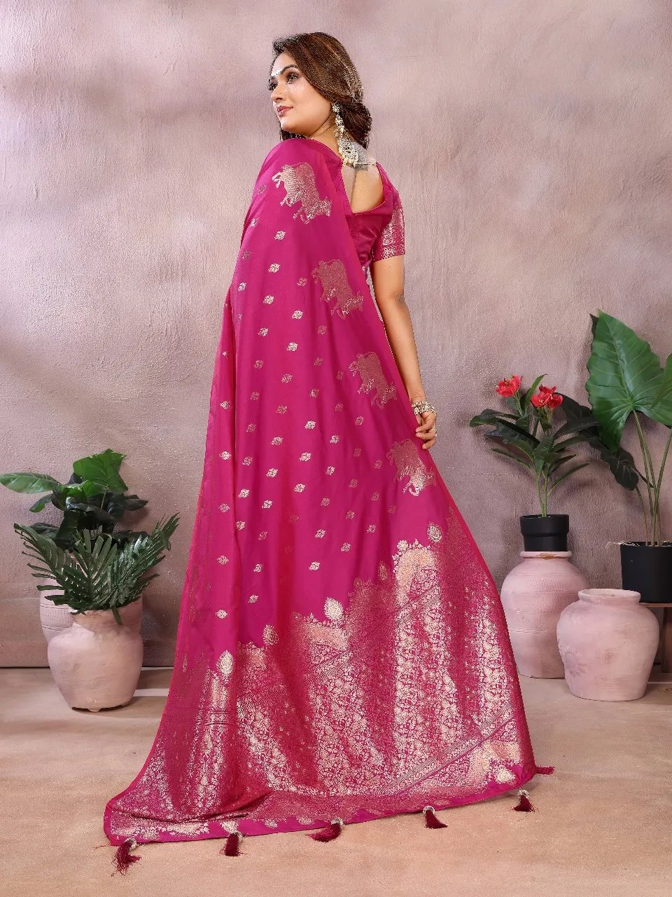 Pure Banarasi Silk Saree with Soft Gala Weaving Work in Surat