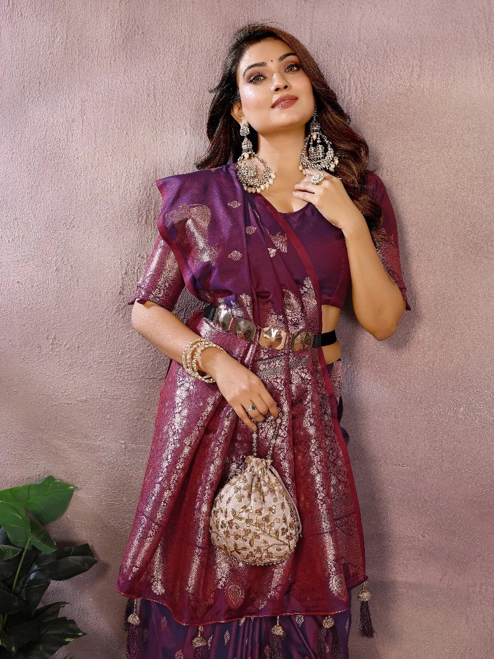 Pure Banarasi Silk Saree with Soft Gala Weaving Work in Surat