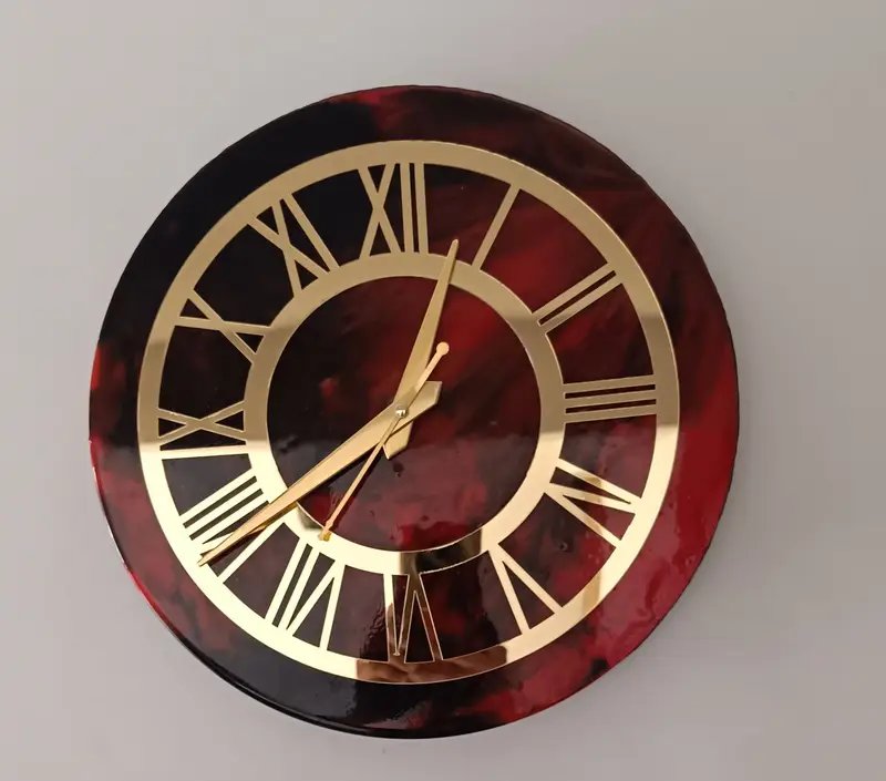 Premium Customised Handmade Resin Wall Clock - Glossy Finish in Ahmedabad