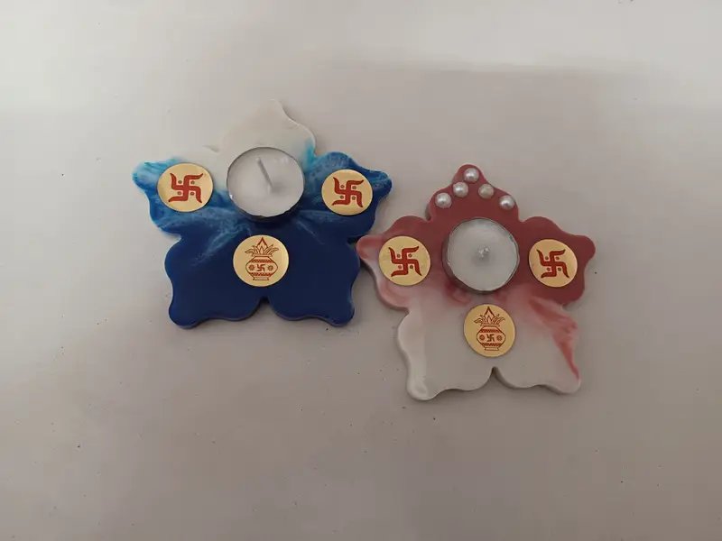 Premium Resin Handmade T-Light Candle Holder for Home Decor in Ahmedabad
