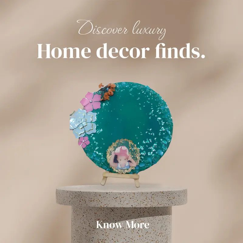 Resin handmade customised photo frame in Ahmedabad