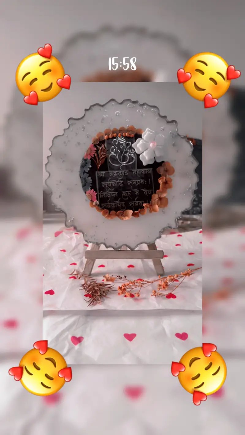 Resin Handmade Ganesh Mantra Frame for Mandir and Home Decor in Ahmedabad