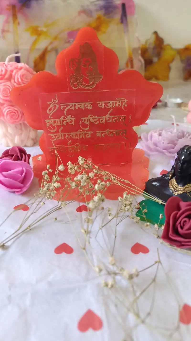 Handmade Resin Shivji Mantra Stand for Pooja and Home Decor in Ahmedabad
