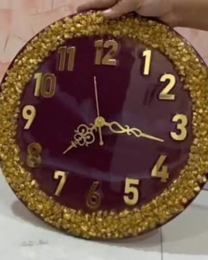 Glossy Resin Handmade Customised Wall Clock Home Decor in Ahmedabad