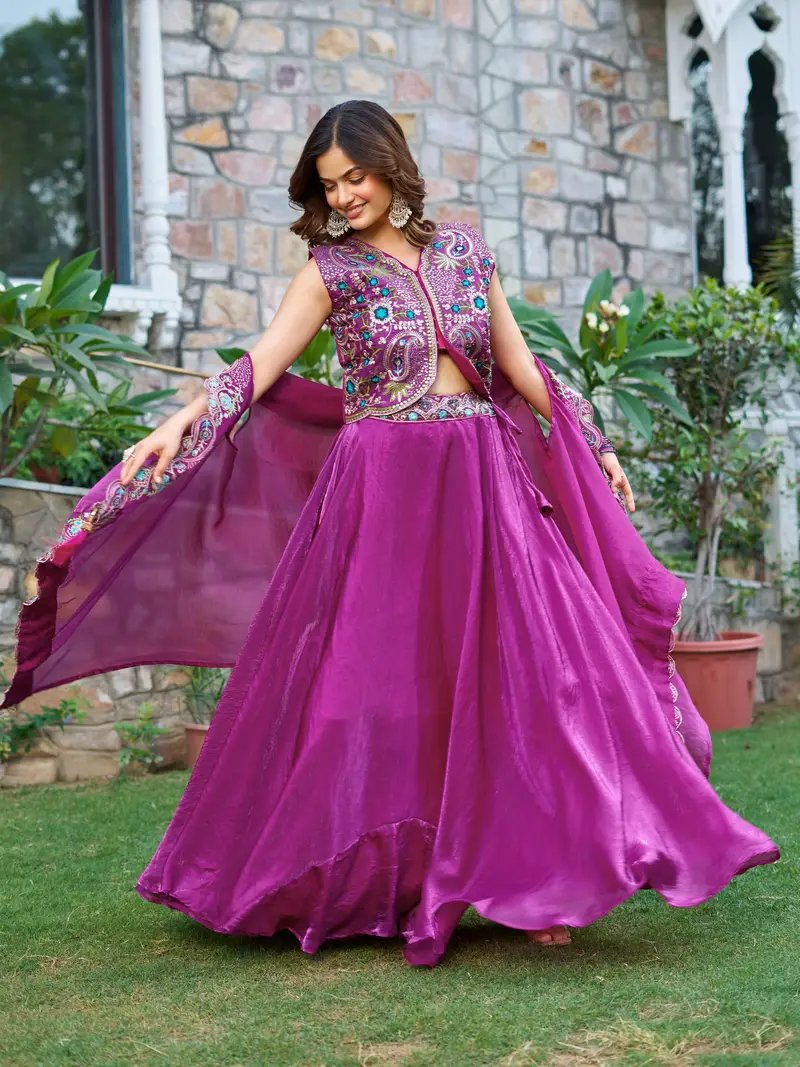 Beautiful Sharara Skirt Lahenga Outfits in Surat