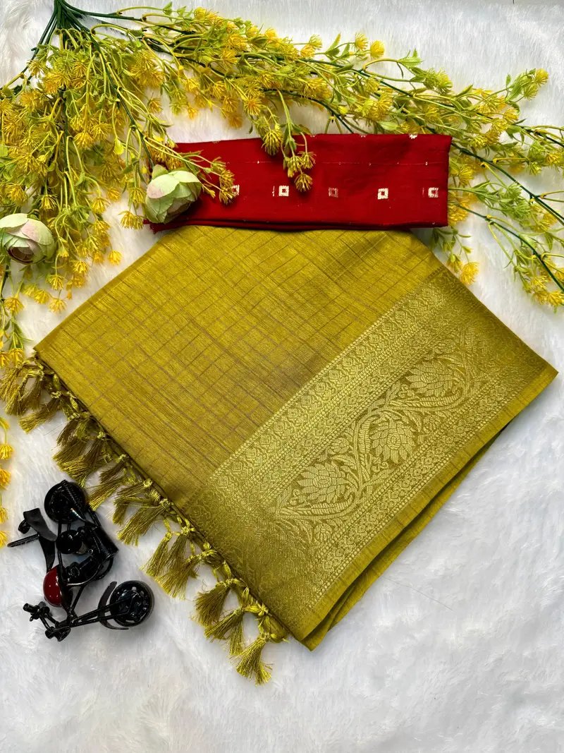Kanchi Border Premium Dola silk saree in Hyderabad