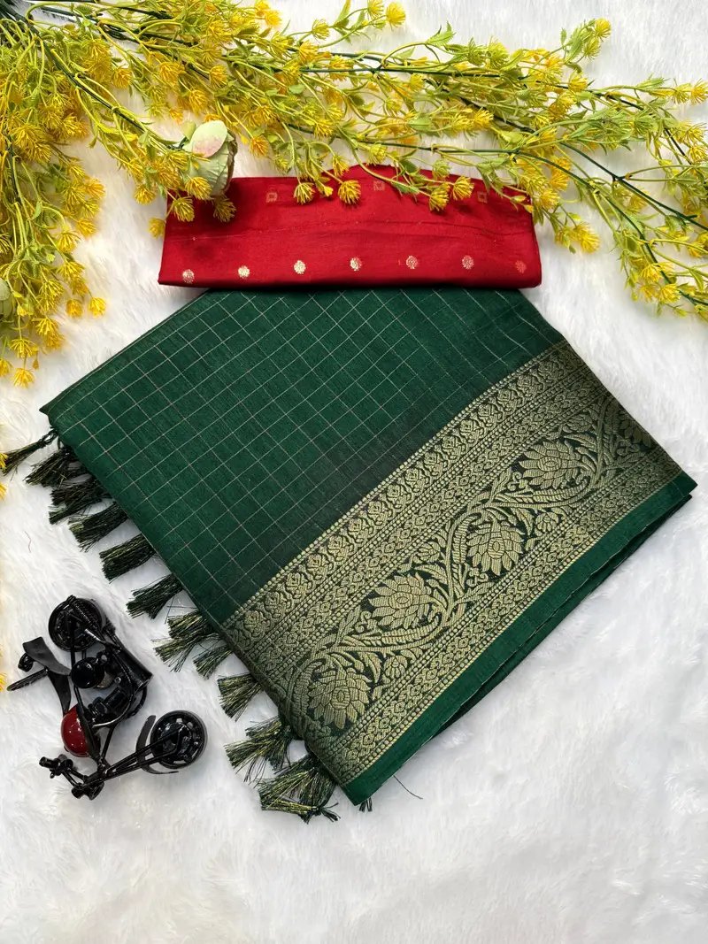 Kanchi Border Premium Dola silk saree in Hyderabad