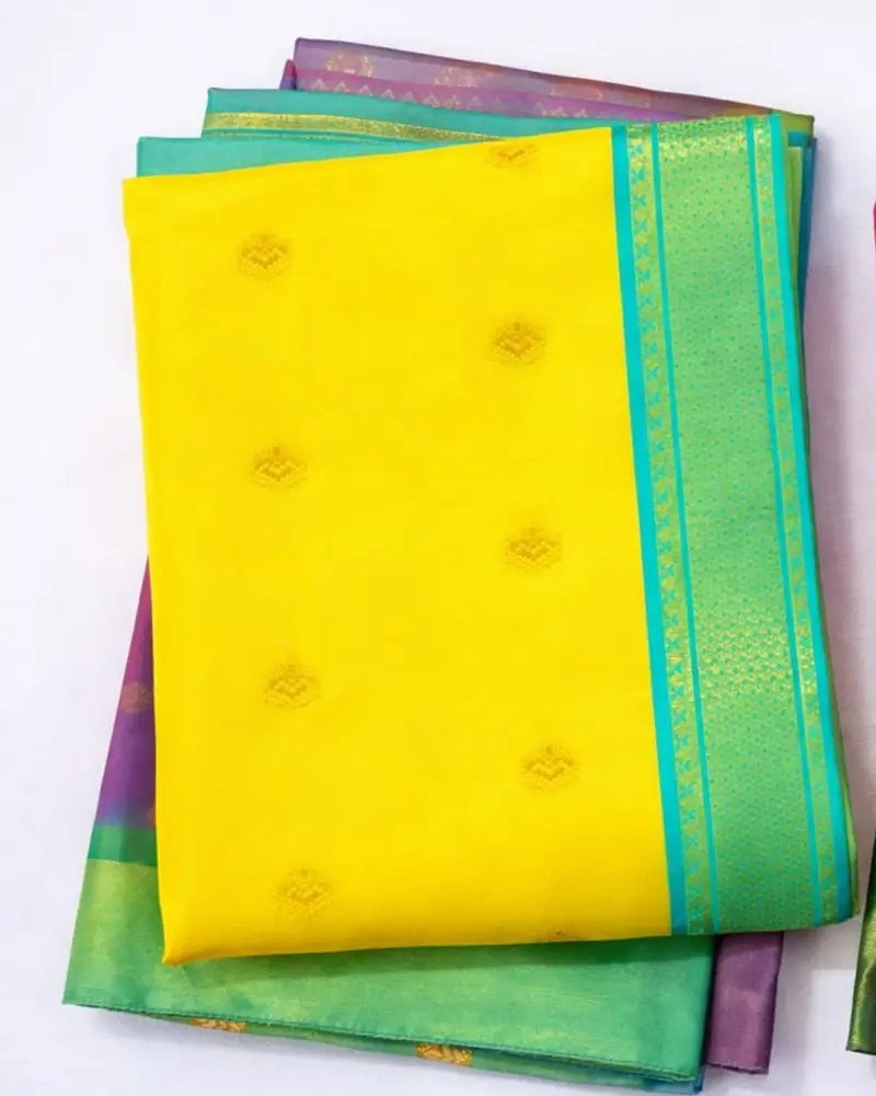 Traditional Banarasi Silk Saree with Zari Buttis and Border in Hyderabad