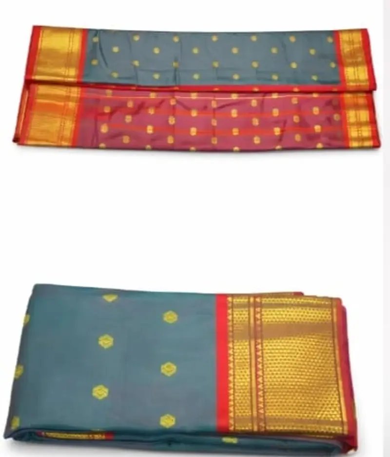 Traditional Banarasi Silk Saree with Zari Buttis and Border in Hyderabad