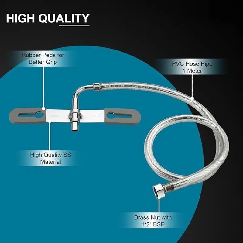 Multijet Stainless Steel Toilet Jet Bidet Spray with Hose in Surat