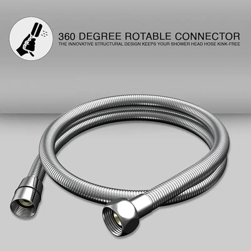 SS 304 Flexible Shower Hose Rust Resistant Bathroom Pipe in Surat