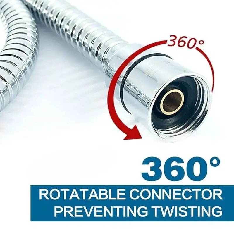 SS 304 Flexible Shower Hose Rust Resistant Bathroom Pipe in Surat