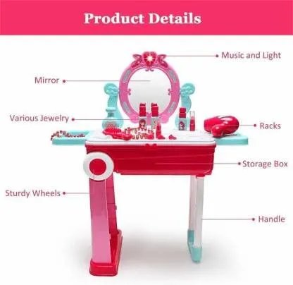 Kids Beauty Set Trolley Pretend Play Makeup Kit with Lights in Vadodara