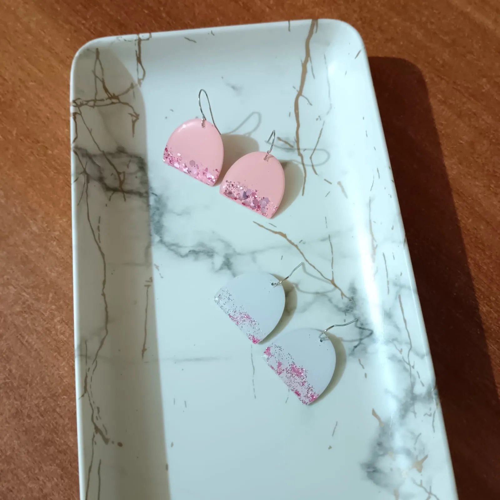Pastel Resin Earrings Lightweight Handmade for Western Wear in Mumbai