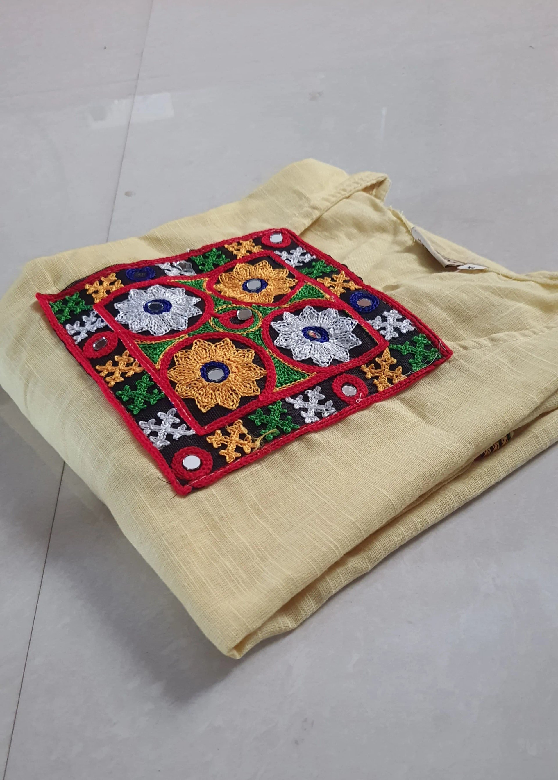 Navratri Special Cotton Slub Tunics with Patch Work for Women in Surat