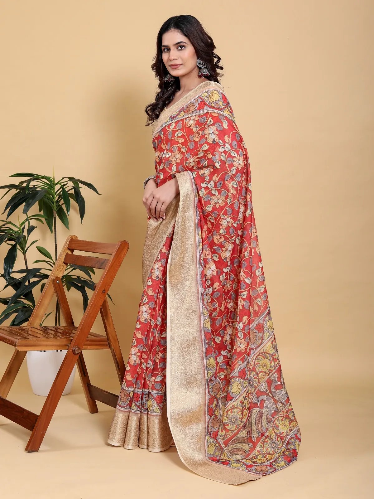 Kalamkari print saree in Kolkata