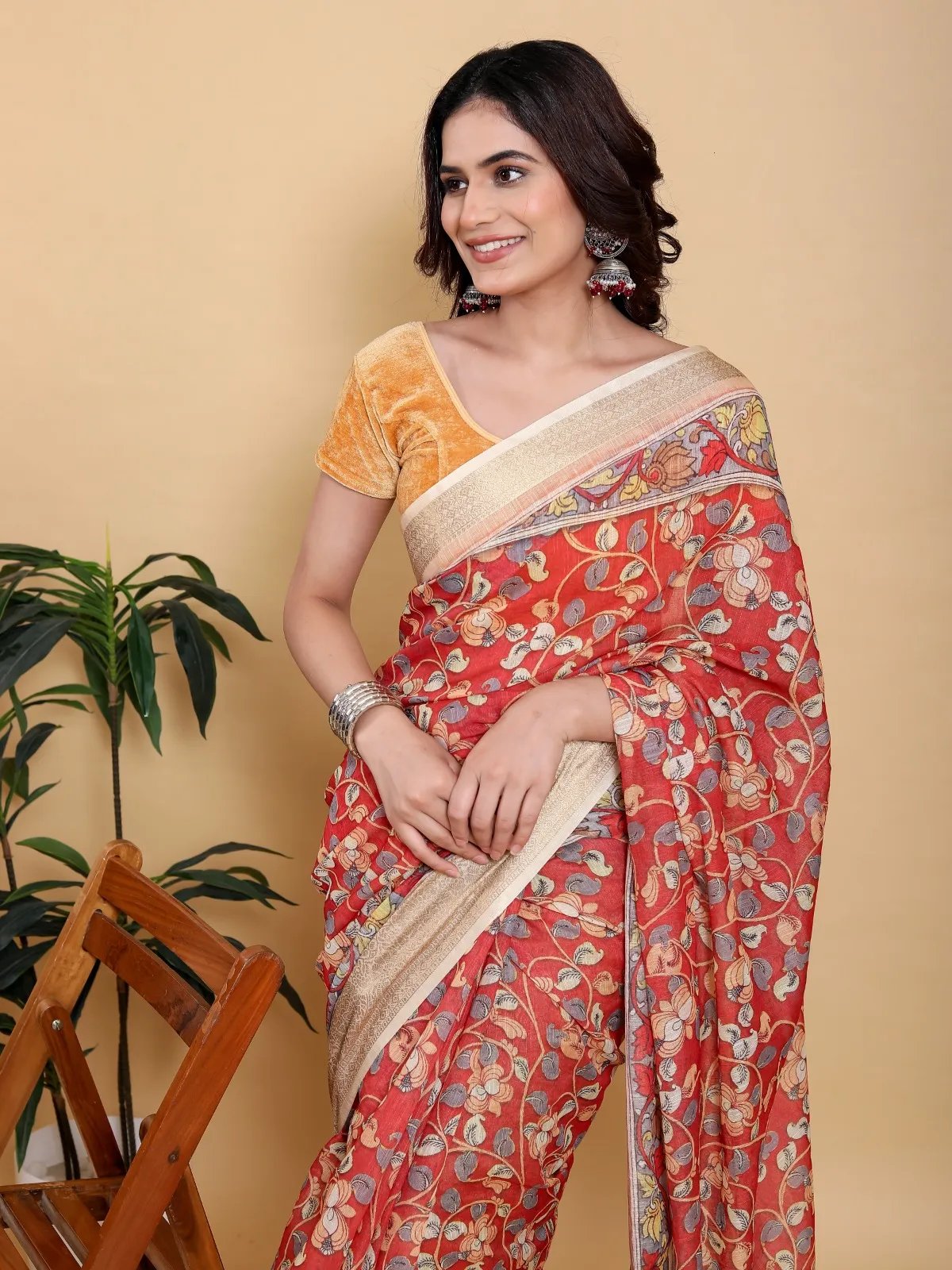 Kalamkari print saree in Kolkata