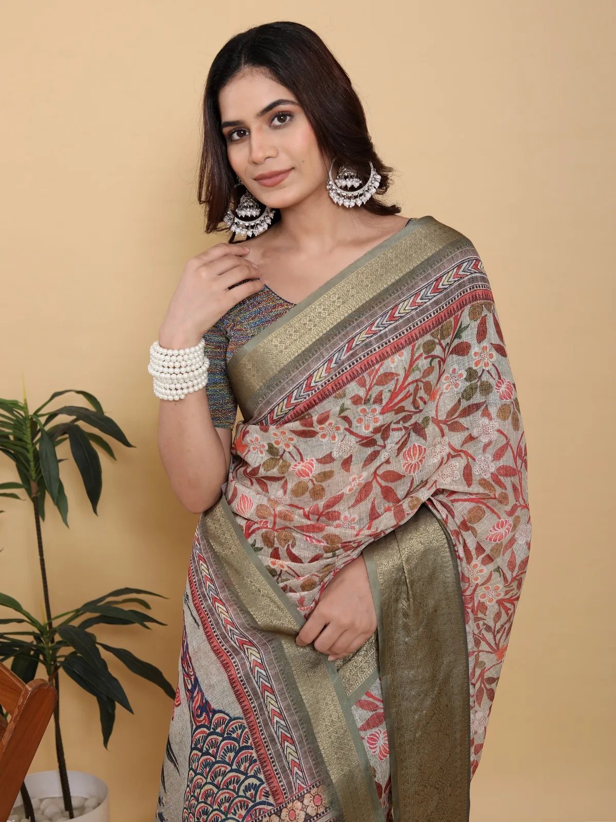 Kalamkari print premium saree collection in Kolkata