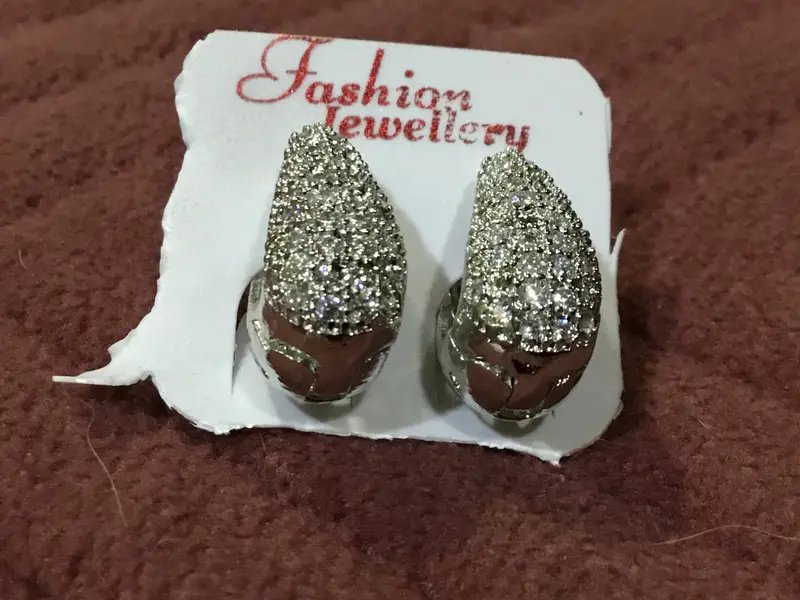 American Diamond Oval Stud Earrings for Daily and Party Wear in Hyderabad