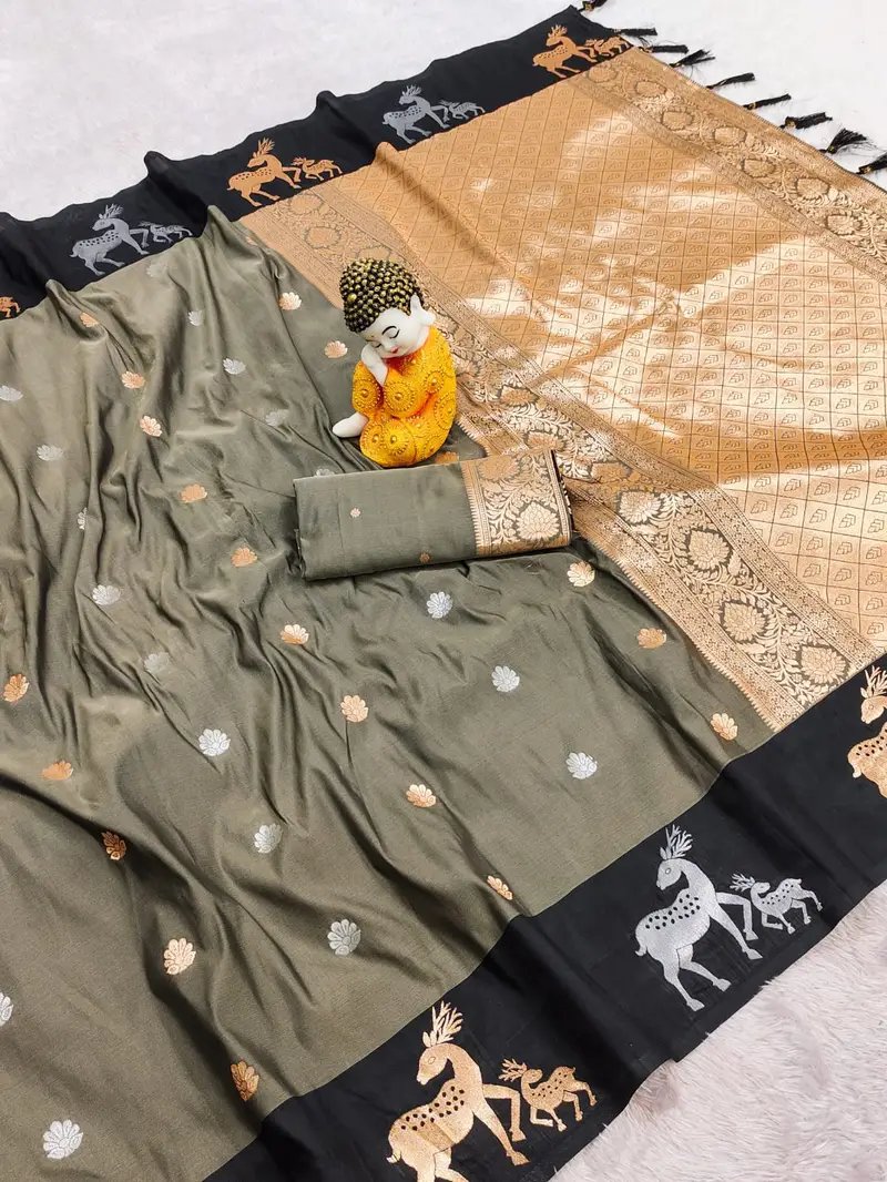 Premium Banarasi Zari Work Soft Silk Saree for Weddings in Hyderabad