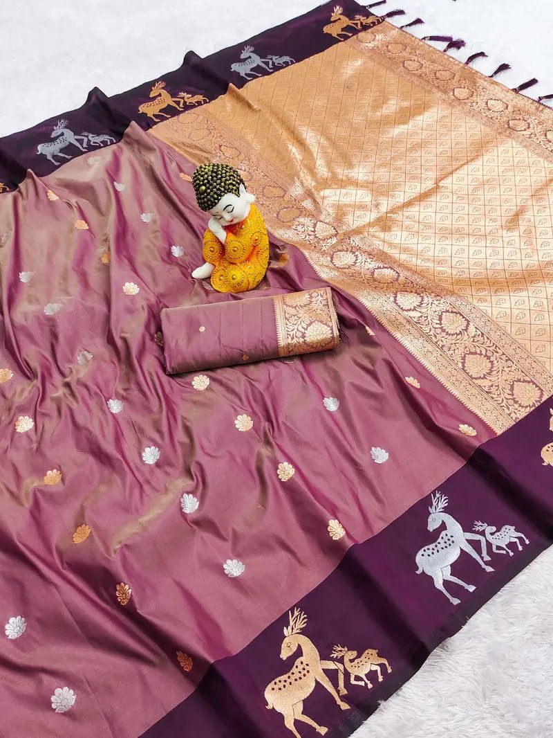 Premium Banarasi Zari Work Soft Silk Saree for Weddings in Hyderabad