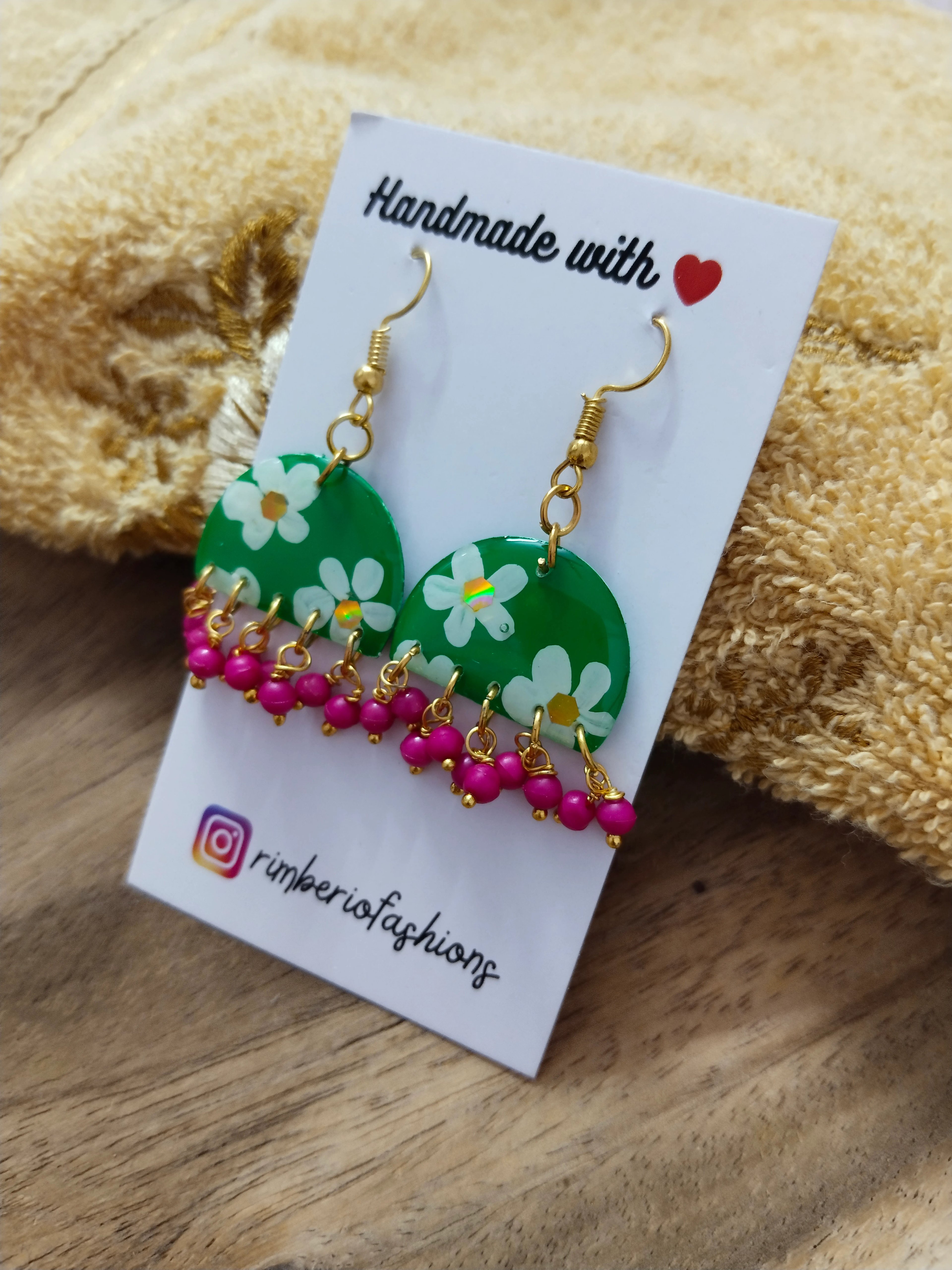 Handmade Resin Floral Earrings in Mumbai