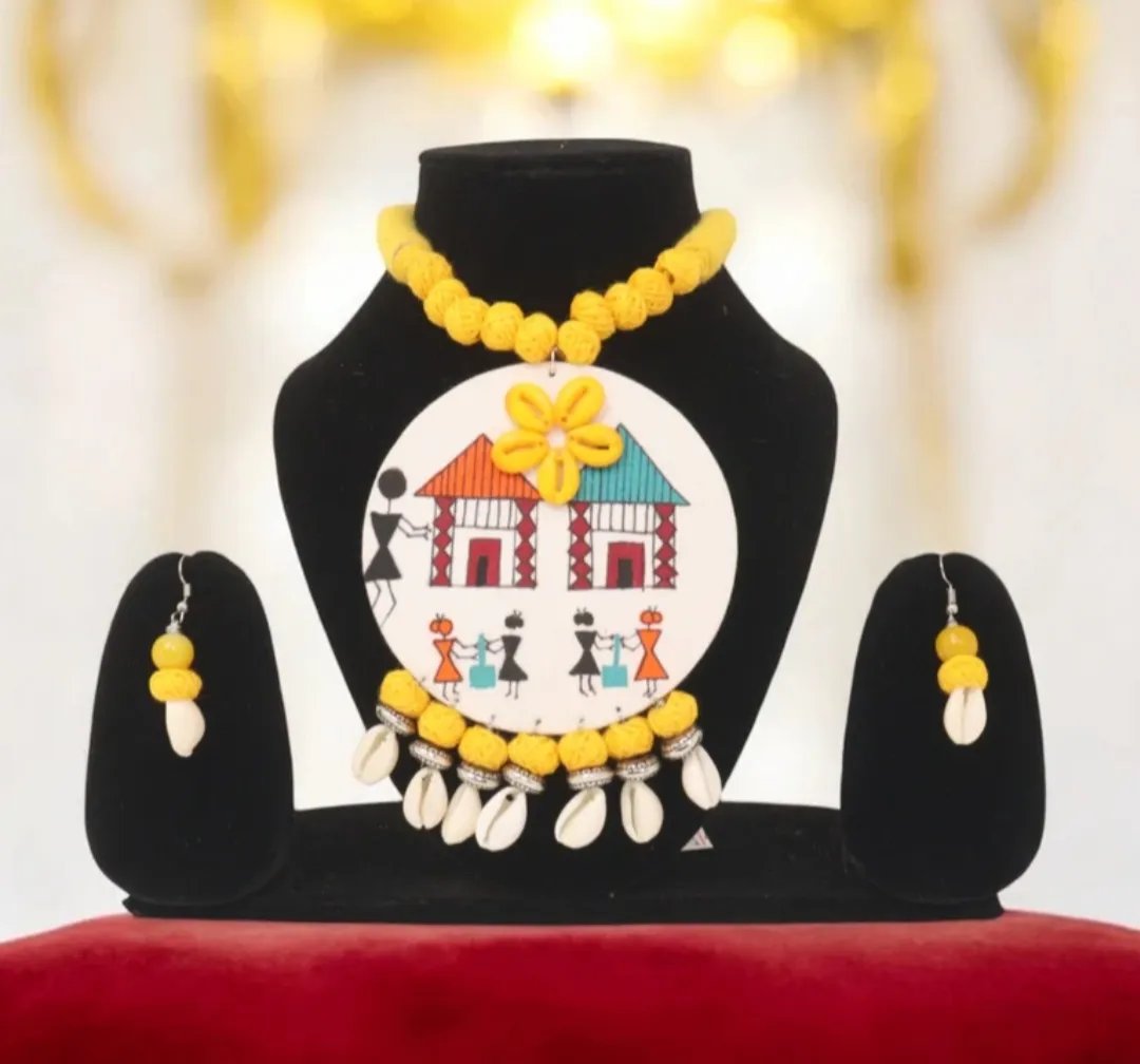 Tribal Village Neckpiece with Cowrie in Mumbai