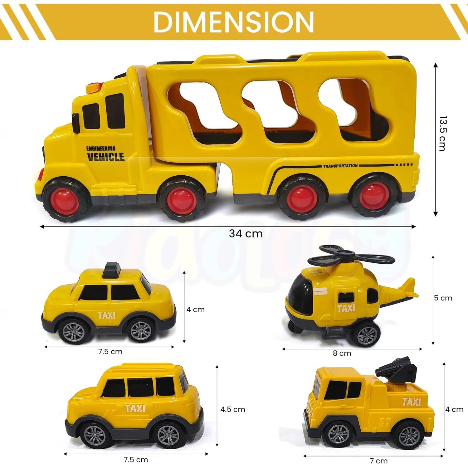 5 in 1 Double Decker Construction Truck Toy Set for Kids in Vadodara